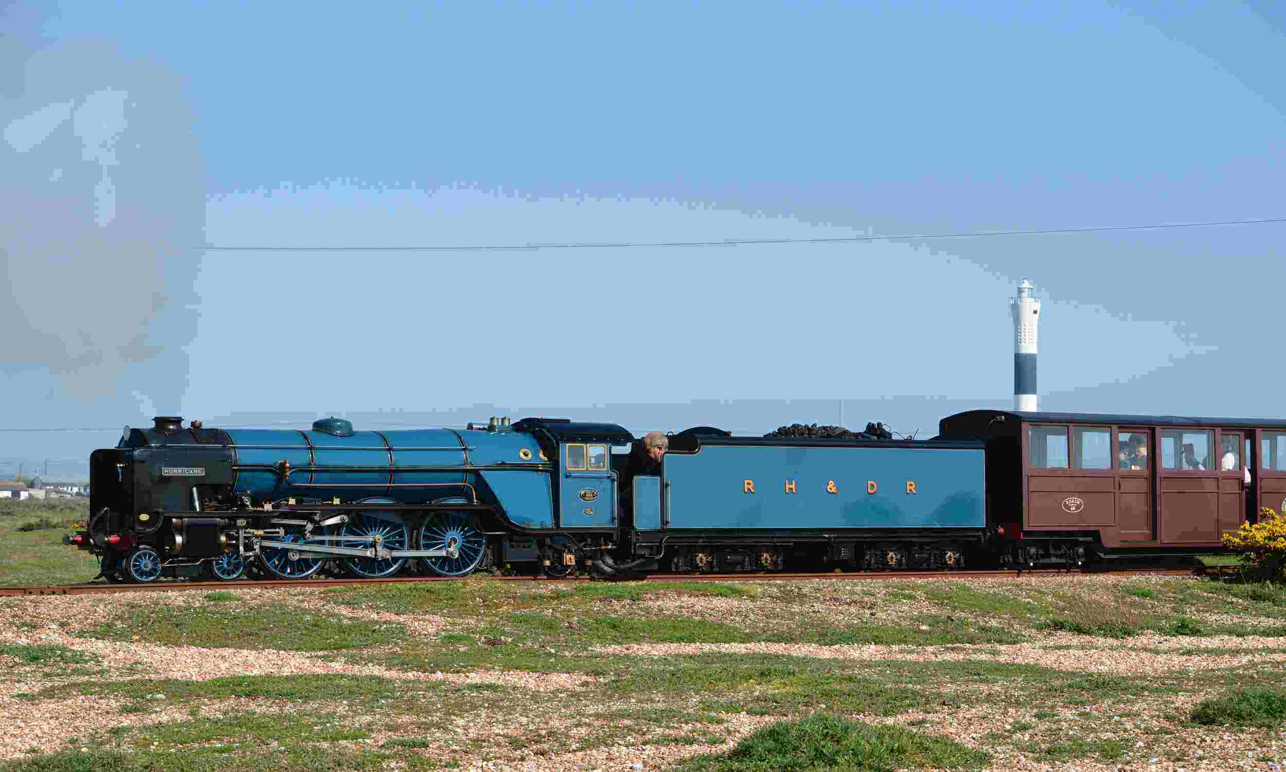 Locomotive 5 Hercules at Dungeness, Kent
